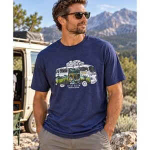 Wild Tribute Great Basin National Park Graphic T-Shirt Mens XXL Heather Navy